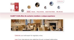 Desktop Screenshot of claretclub.com